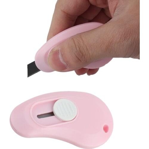 Cute Mini Portable Utility Knife Paper Cutter Cutting Paper Razor Blade Office Stationery Cutting Supplies random color