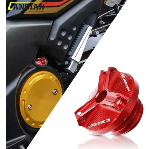 For Honda CB650F CB 650F 650 F Motorcycle Parts M20*2.5 CNC Aluminum Engine Magnetic Oil Drain Plug Filter Cup Plug Cover Screw