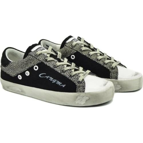 CANGMA Luxury Brand Designer Women Sneakers Cow Suede Flats Woman Casual Shoes vintage Female Vulcanized Sneaker 2021