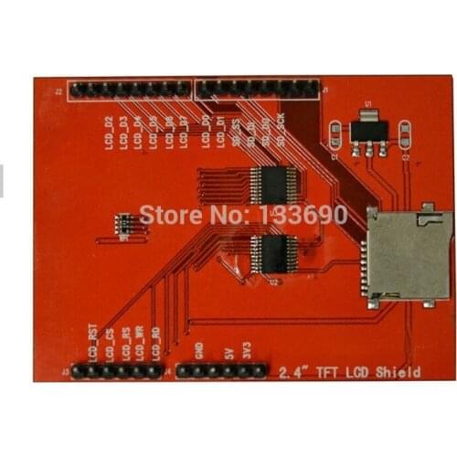 3pcs 2.4" 2.4 inch TFT LCD Shield + Touch Panel Display with TF Reader for uno r3 board 320*240 resolution
