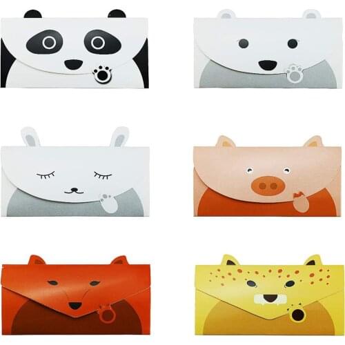 10Pcs Kawaii Cartoon Animal Paper Envelope Creative Whishing Card School Supplies For Birthday Mid-autumn Festival Greeting Card
