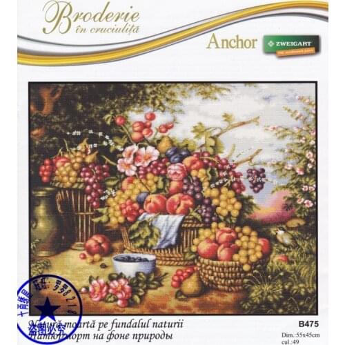 14/16/18/28 Top Quality beautiful lovely counted cross stitch kit fruit basket fruits peach grape flower