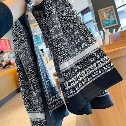 2021 new spring women scarf quality shawl silk fashion scarf headscarf beach sunscreen bag headscarf scarf 90cm*90cm