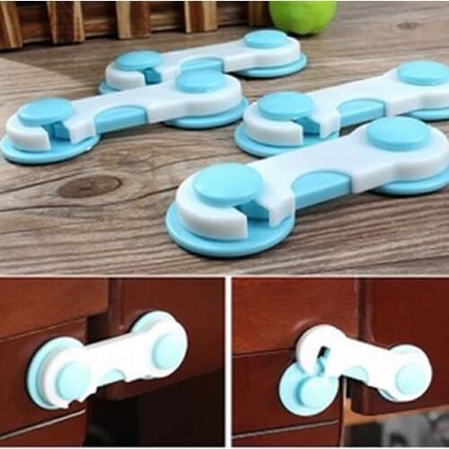 4pcs/ Baby Safty Locks Drawer Cabinets Fridge Locks Furniture Blockers Doors for Child Safety Lock Security Toddler Safety Lock