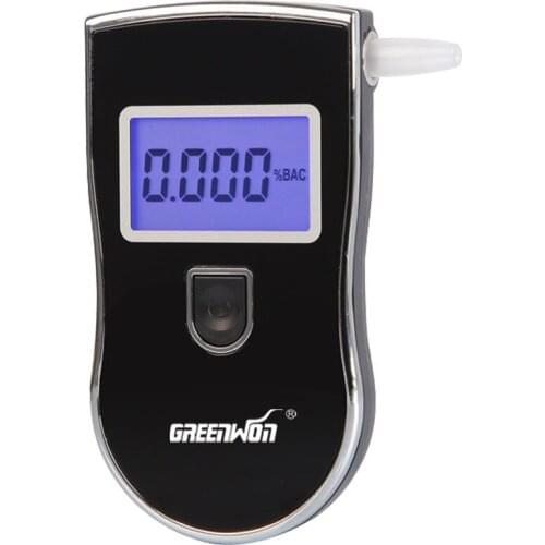 5PCS/ 2019 AT818 personal Digital Breath Alcohol Tester MCU controlDigital LCD display with light blue backup