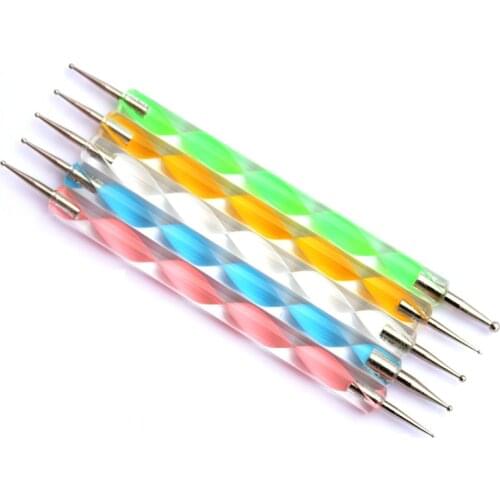 1 Pcs Fashion DIY Nail Art Spot Flower Pen Acrylic Powder Gel Nail Polish Nail Art Decorations Crystal Manicure Set Kit Nail AIC