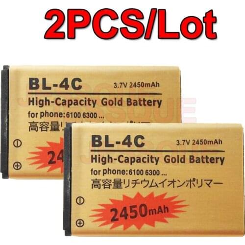 2PCS/Lot BL-4C Battery For Nokia 2600 3500 5100 6260 6170 6100 6101 6260 6300 7200 7270 7270 7705 X2 1265 1325 1202 1661 3500C