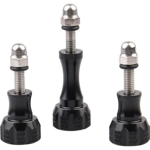 Aluminum Thumb Knob Bolt Nut Screw For GoPro 1 Long And 2 Short Three-piece Knob Mount Accessories Set
