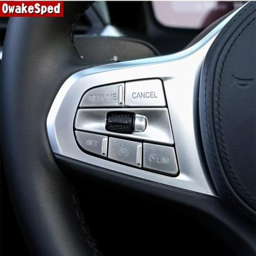 Car Styling Steering Wheel Buttons Sequins Decoration Cover Trim For BMW 3 Series G20 2020 Automotive Interior Accessories