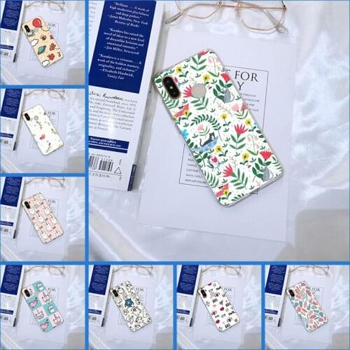 Case For Xiaomi Mi A1 A2 8 Lite SE Soft Silicone Pretty Flower Cute Cat Back Cover For Xiaomi Mi 5 5C 5S 5X 6 6X Plus Phone Case