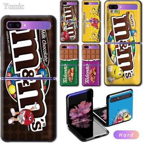 M&Ms Chocolate Nutella Bottle Cover for Samsung Galaxy Z Flip 6.7" PC Hard Phone Case ZFlip 5G Black Segmented Protect Coque