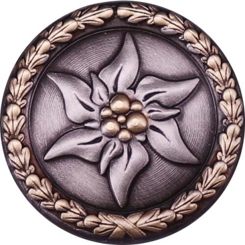 Edelweiss German Mountain Forces Enamel Pins WW2 German Military Brooches Metal Medal Honor Courage Badges Pin Backpack Jewelry