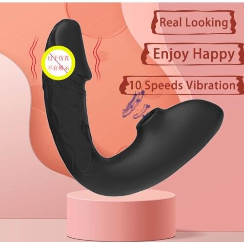 Clitoral Sucking G Spot Dildo Vibrator with 10 Powerful Modes Clit Sucker Rechargeable Clitoris Stimulator Sex Toys for Women