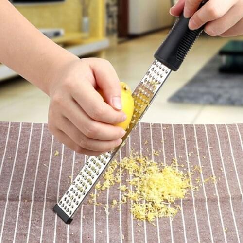 Multi-Function Stainless Steel Cheese Grater Lemon Fruit Chocolate Butter Zester Non-Slip Handle Fruit Grater Kitchen Gadget