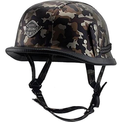 Motorcycle Helmet Half Face Vintage Retro German Scooter Mens Helmet Head Safety Protection Gear Motorbike Helmet DOT Approved