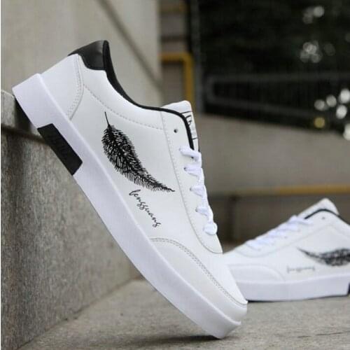 Male Outdoor Walking Breathable Leather Print Trainers Shoes New Brand Mens Casual Sneaker Canvas Shoes 2020 New