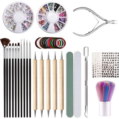 Nail Tool Set Bag for Nail Art Gel for Manicure Cuticle Remover Gel Polish Nourishment Plastic Bagged Set