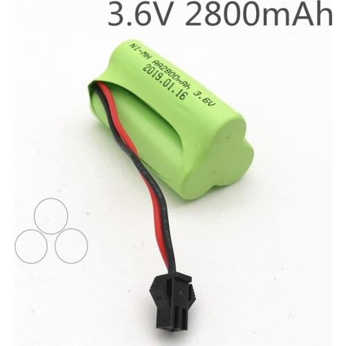 3.6v battery 2800mah ni-mh bateria 3.6v nimh battery pilas recargables 3.6v pack aa size ni mh for rc car toy tools model