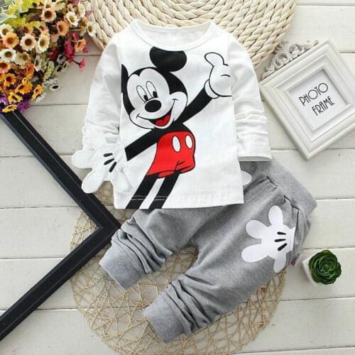 Baby Boy Clothes Fall Long Sleeved T-shirt Tops + Pants 2PCS Outfit Children Infant Clothing Kids Bebes Jogging Suits Disney