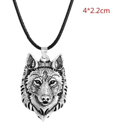 1Pcs Tibetan Wolf Head Pendant Necklace Norse Wolf Head Necklace Original Animal Jewelry Wolf Head