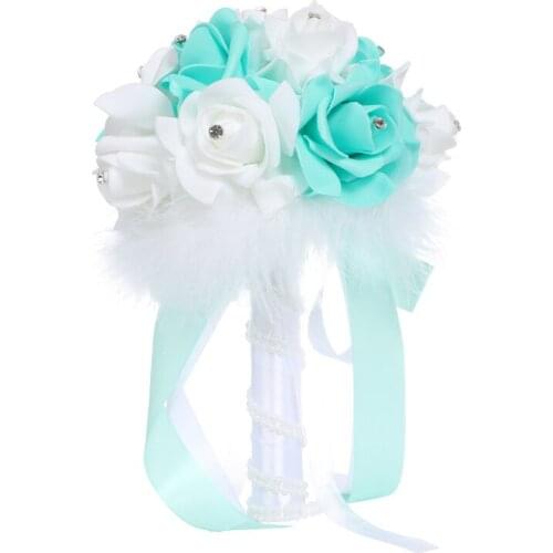 PE Foam Rose Bouquet Romantic Simulation Hand Holding Flower Wedding Party Bride Supplies Home Decoration