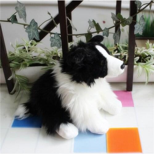 Lifelike toy about 30cm Border collie dog plush toy soft doll baby toy Christmas gift h0580
