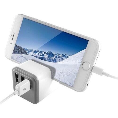 Wall Charger KSIX 3 USB White