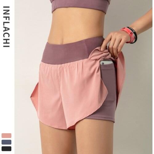 Womens Sports shorte Outdoor running summer exercise shorts Workout Shorts Stretchy Athletic Skirt Quick Dry Active Skorts
