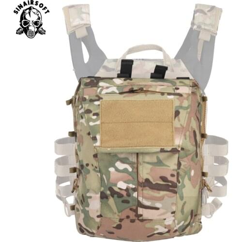 SINAIRSOFT Tactical Zip-on Panel Pack Military Airsoft Molle Plate Carrier Zipper-on Backpack Nylon Bag For AVS JPC 2.0 CPC Vest
