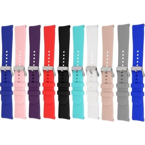 20 mm Replacement Strap For Samsung Galaxy Watch Wristband Metal Buckle Silicone Sport Watchbands For SM-R810 42MM Gear 2