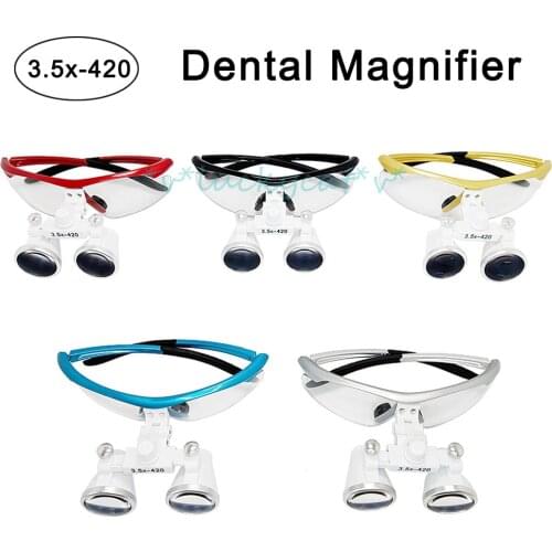 Dental Lab Loupes Surgical Binocular Loupes Dental Magnifier 3.5x420mm