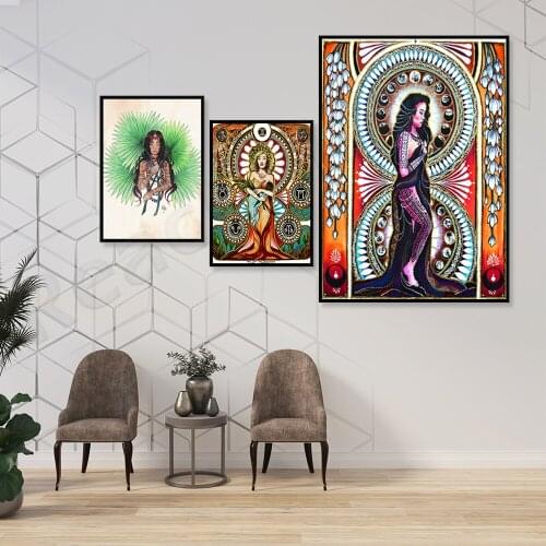 Vintage poster, Kahidlaw canvas print, Queen canvas print, Karinga pearl watercolor poster Bontok woman decorating home wall uni