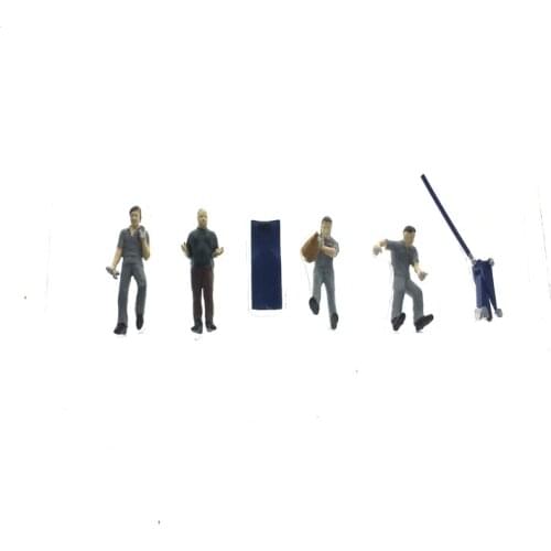 1:64 5pcs People Race Medal Set People Model The Repairman Scenario Model For Building Worker Design Toy