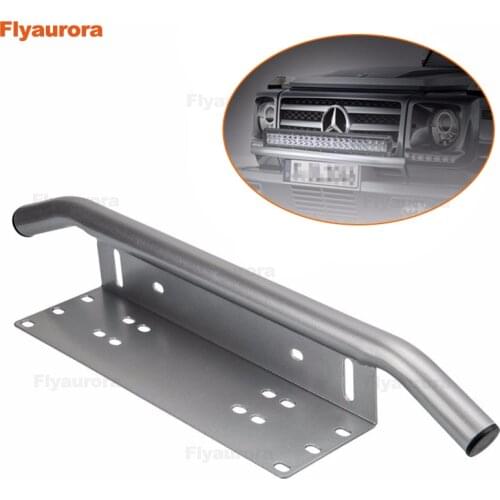 1 pcs 58.4cm Front Bumper License Plate Mount Bracket Holder Bar For Fog Working Lamp for pickups trucks SUV Jeep Flyaurora