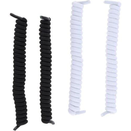 2Pairs Kid/Adult Curly Elastic Coil No Tie Shoelace String For Sport Shoe
