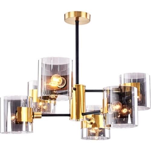 2019 new Nordic postmodern minimalist glass chandelier creative personality living room bedroom designer light luxury lamps