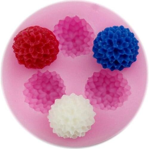 3Holes DIY Mini Chrysanthemum Daisy Flower Soap Silicone Mold Fondant Sugarcraft Cake Decorating Tools Chocolate Cake Candy Mold