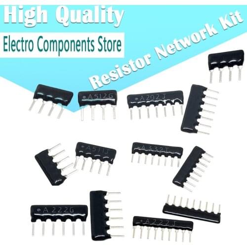 65Pcs 13value Resistor Network Array Kit Assortment Set 10P-102 10P-103 9P-103 9P-472 9P-473 9P-102 9P-471 Wire-wound Resistor