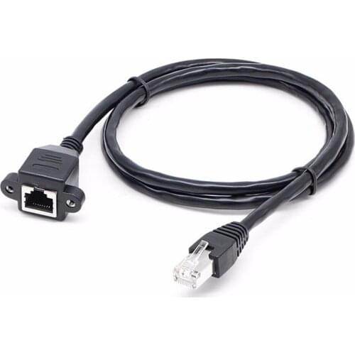 8P8C FTP STP UTP RJ45 Cable RJ 45 Male to Female Screw Panel Mount Ethernet LAN Network Extension Cable 1ft 2ft 3ft 6ft 10ft
