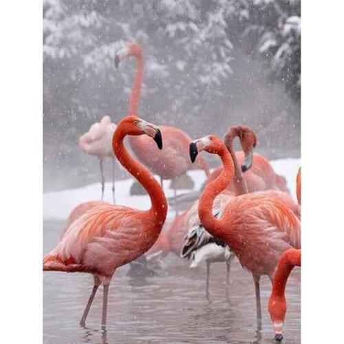 Full Diamond Painting Diy 5D Pink Flamingo Cross Stitch Diamond Embroidery rhinestones Diamond Mosaic Wedding DecorationsZP-2445