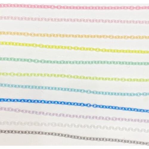 50cm*10pieces 6-8mm diy transparency Acrylic Link Chain.Lobster Clasp chains.For glasses Necklace jewelry Making accessories2021