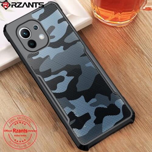 Rzants For Xiaomi Mi 11 Xiaomi MI 10 10i Case Hard Camouflage Clear Cover Protection Phone Casing Clear Back Phone Shell