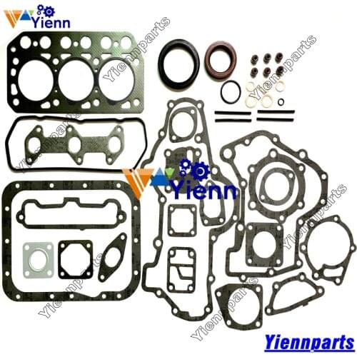 For Mitsubishi K3B Overhual Full Gasket Set CATERPILLAR ME15 E2E LOADER NISSAN H-15 N120 N150 AIR MAN SDG10S GENERATOR