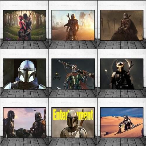 The Mandalorian Classic Popular American Drama Science Fiction Tv Series Poster Canvas Painting Living Room Bedroom Decoration