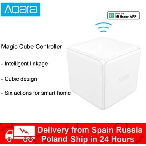 Xiaomi Aqara Magic Cube Controller ZigBee Version Controlled by Six Actions For Smart Home Devic Work With Mihome App