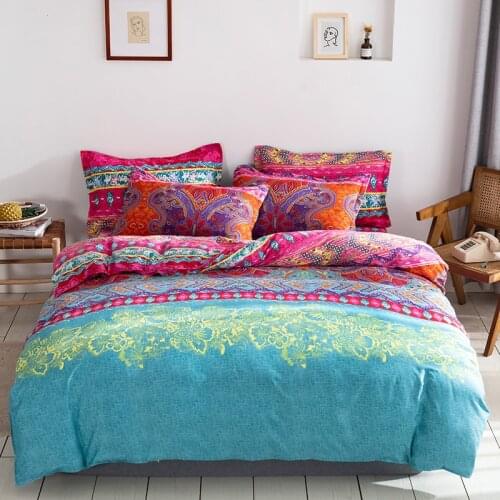 Flower Colorful 2021 New Fantasy Scenery Hawaii Comforter Bedding Set Queen Twin Single Duvet Cover Set Pillowcase Home Luxury