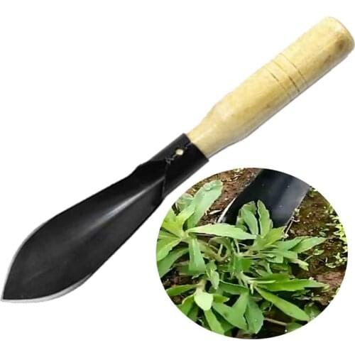 MAIYUE Gardening Potting Soils Scoop Wooden Handle Mini Planting Tool Transplant Trowel