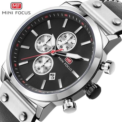 MINI FOCUS Mens Watches Top Brand Luxury 2020 Waterproof Quartz Watch Chronograph Date Display Big Dial Sport Watch reloj hombre