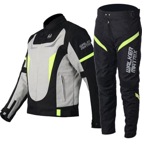 Motorcycle Jacket Man Set Moto Protection Windproof Waterproof Motorbike Riding Moto Jacket + Pants Suit Body Armor for 4 Season