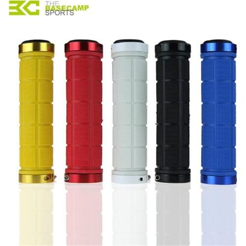New Durable Anti-slip Soft Rubber Aluminum Alloy Integrated Lockable Handlebar Mountain Bike Accessories Cycling Bicycle Grips